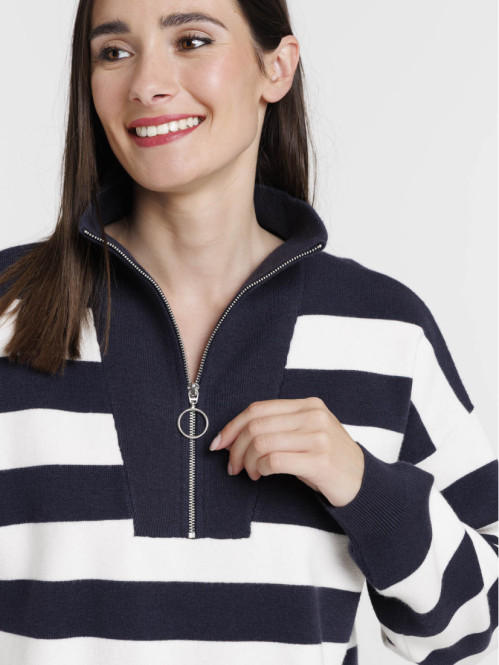 Pull col camionneur zippé...