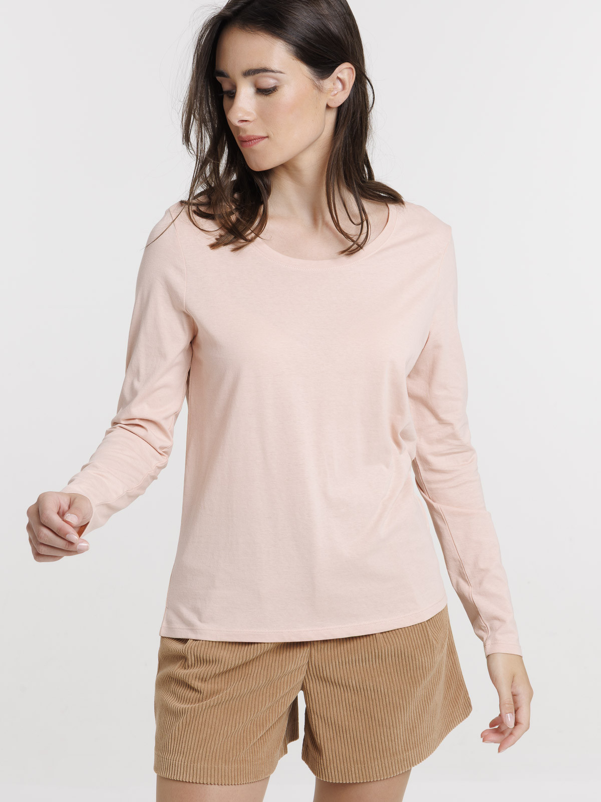 Tee-shirt coloris olive femme