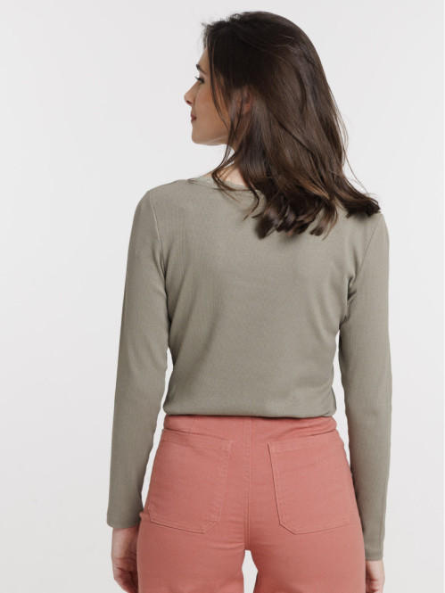 T-shirt tilleul col rond...