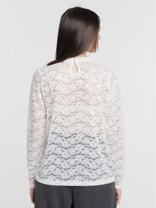 T-shirt col montant blanc...