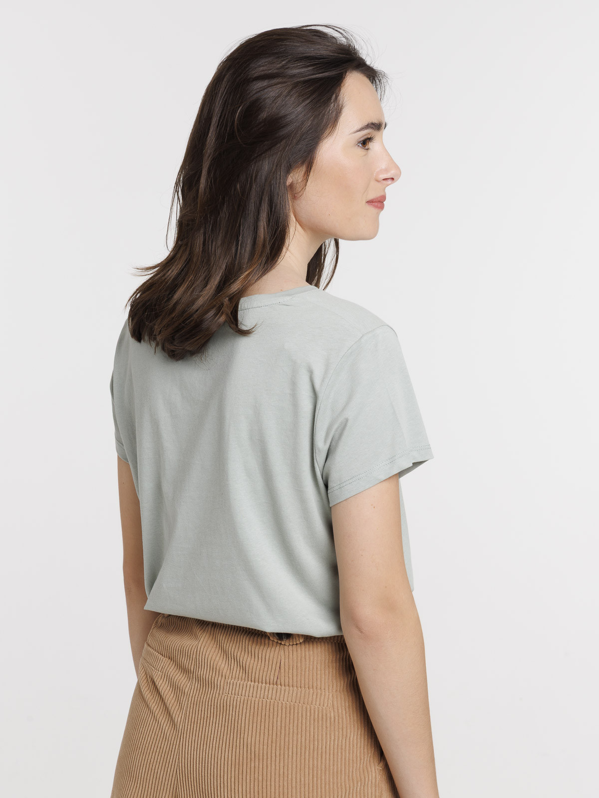 Tee-shirt col rond glaise femme Tee-shirt col rond glaise femme