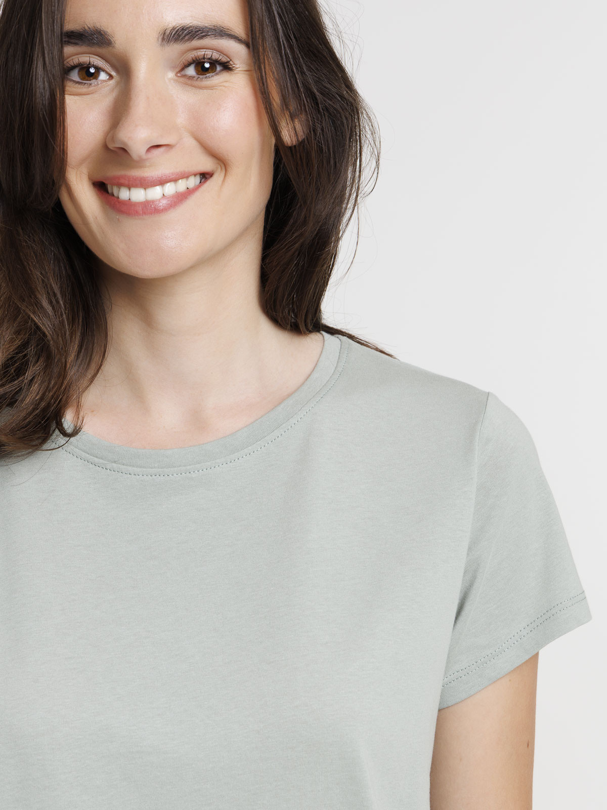 Tee-shirt col rond glaise femme Tee-shirt col rond glaise femme