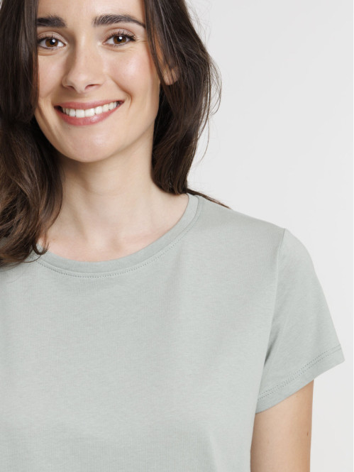 Tee-shirt col rond glaise...