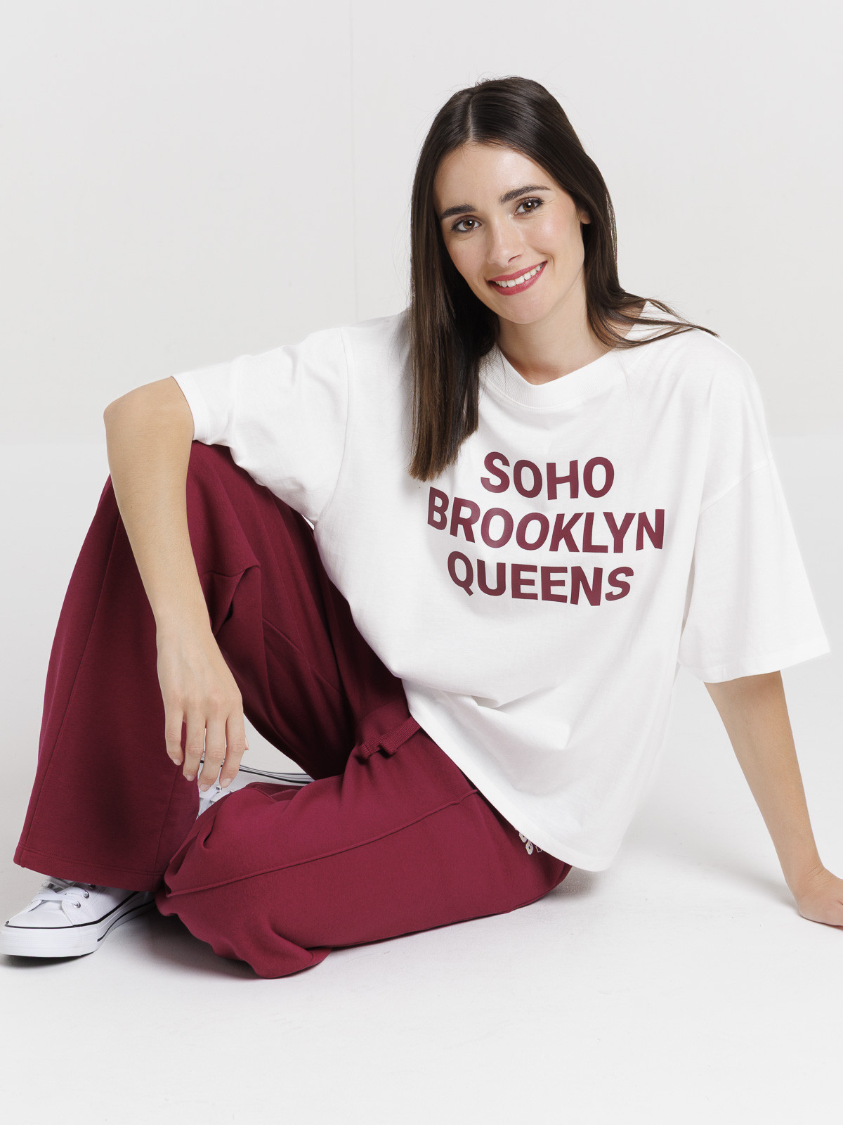 T-shirt écru Brooklyn femme