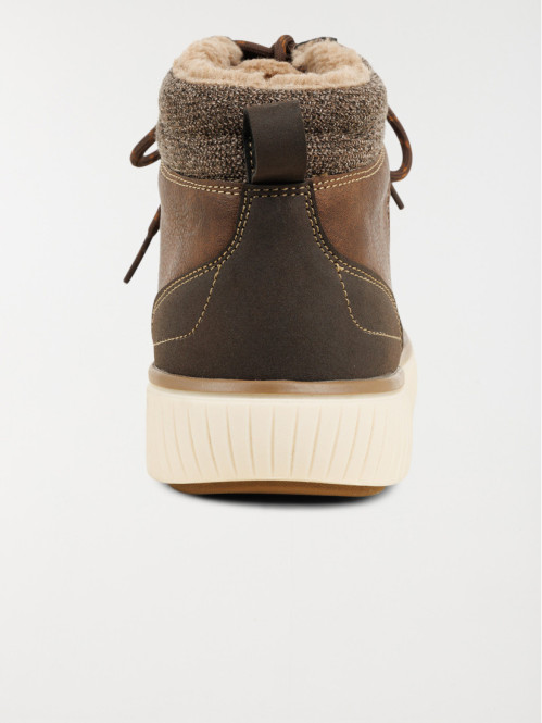 Boots lacets marrons homme (41-46)