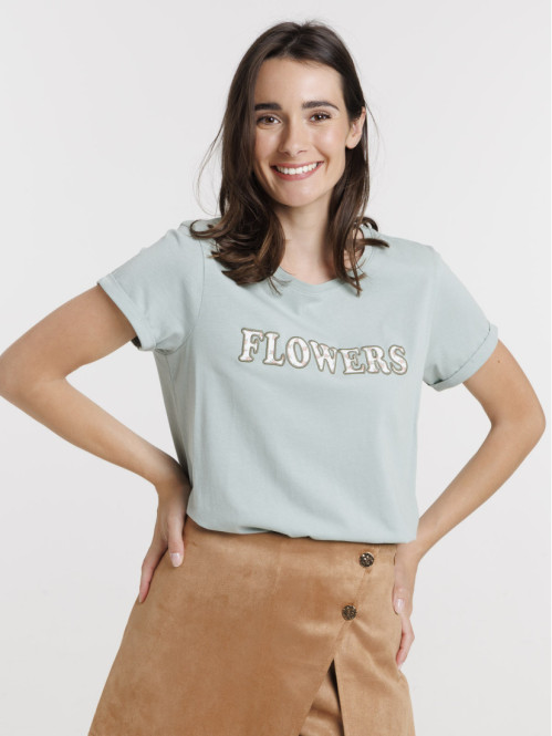T-shirt flowers femme