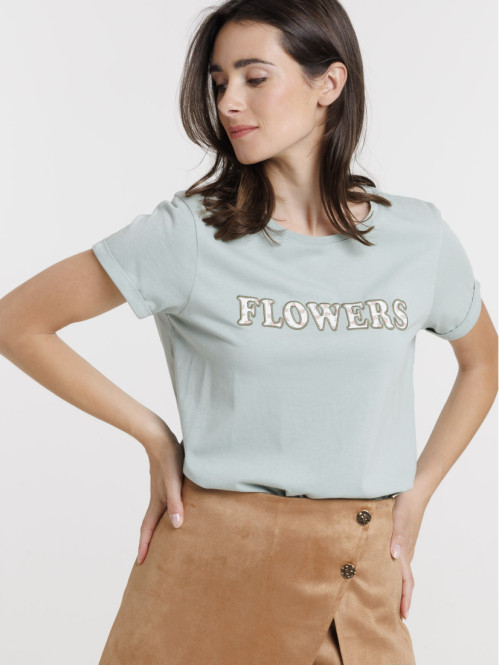T-shirt flowers femme