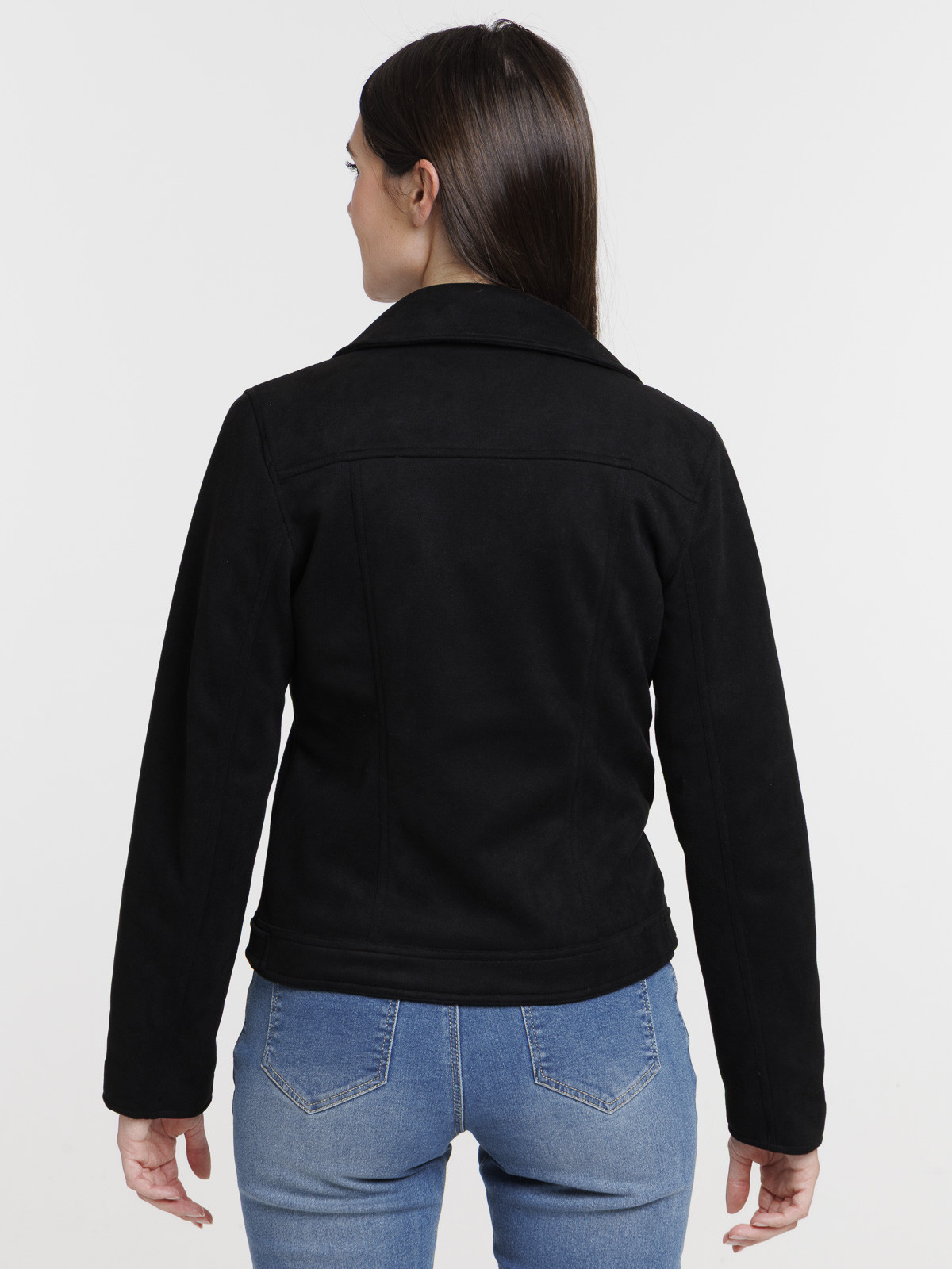 Veste biker noire suédine femme Veste biker noire suédine femme