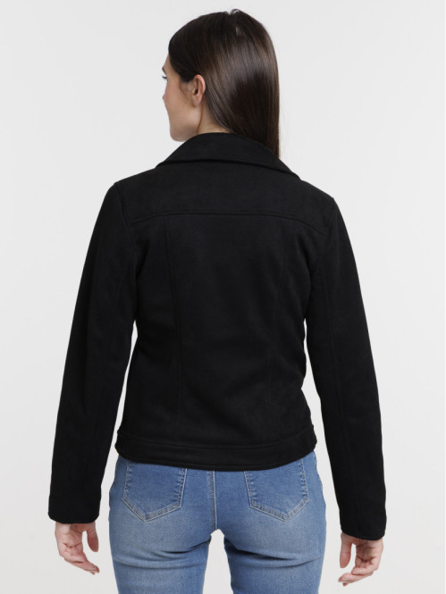Veste biker noire suédine...