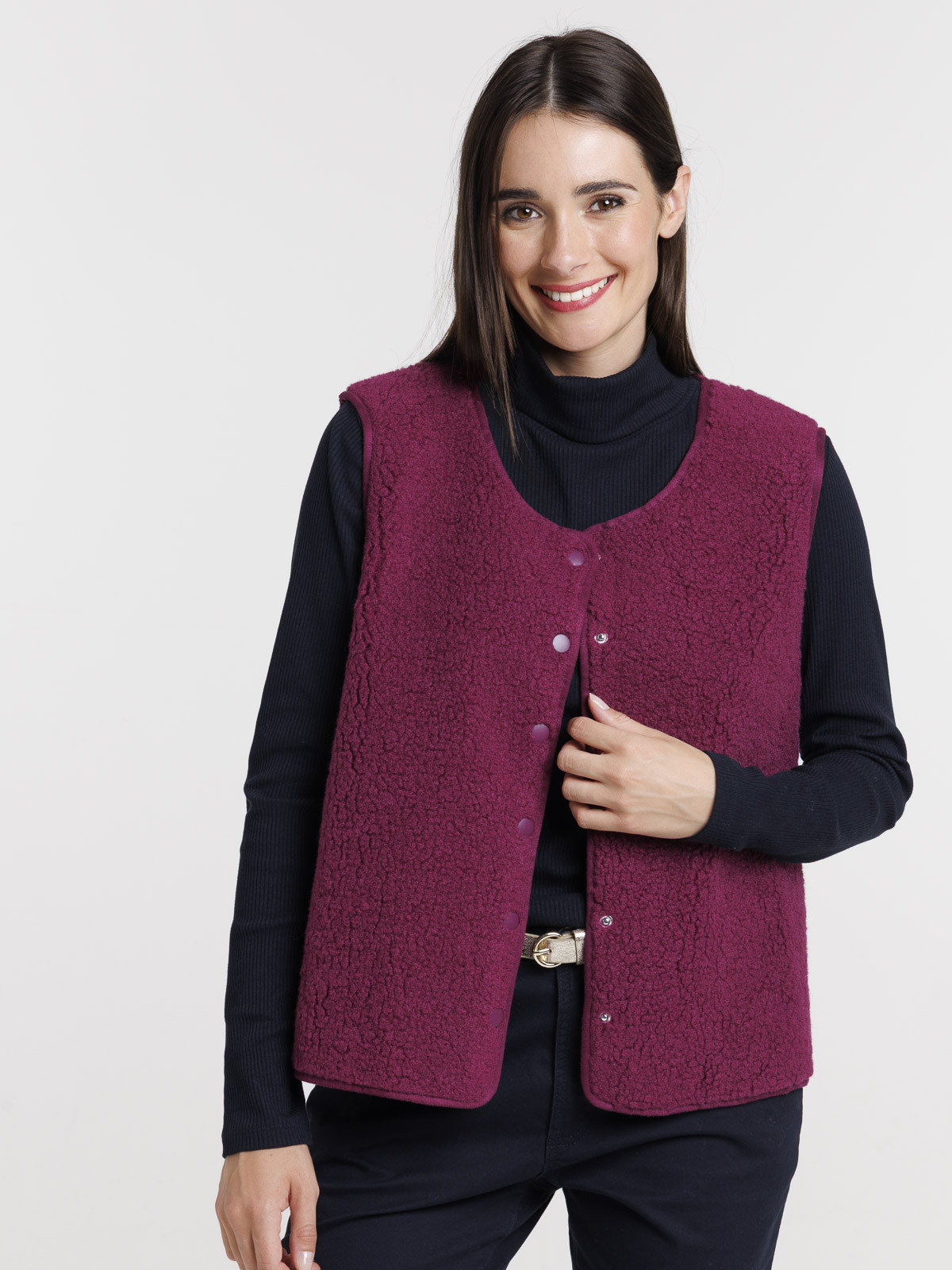 Gilet sans manche english purple femme