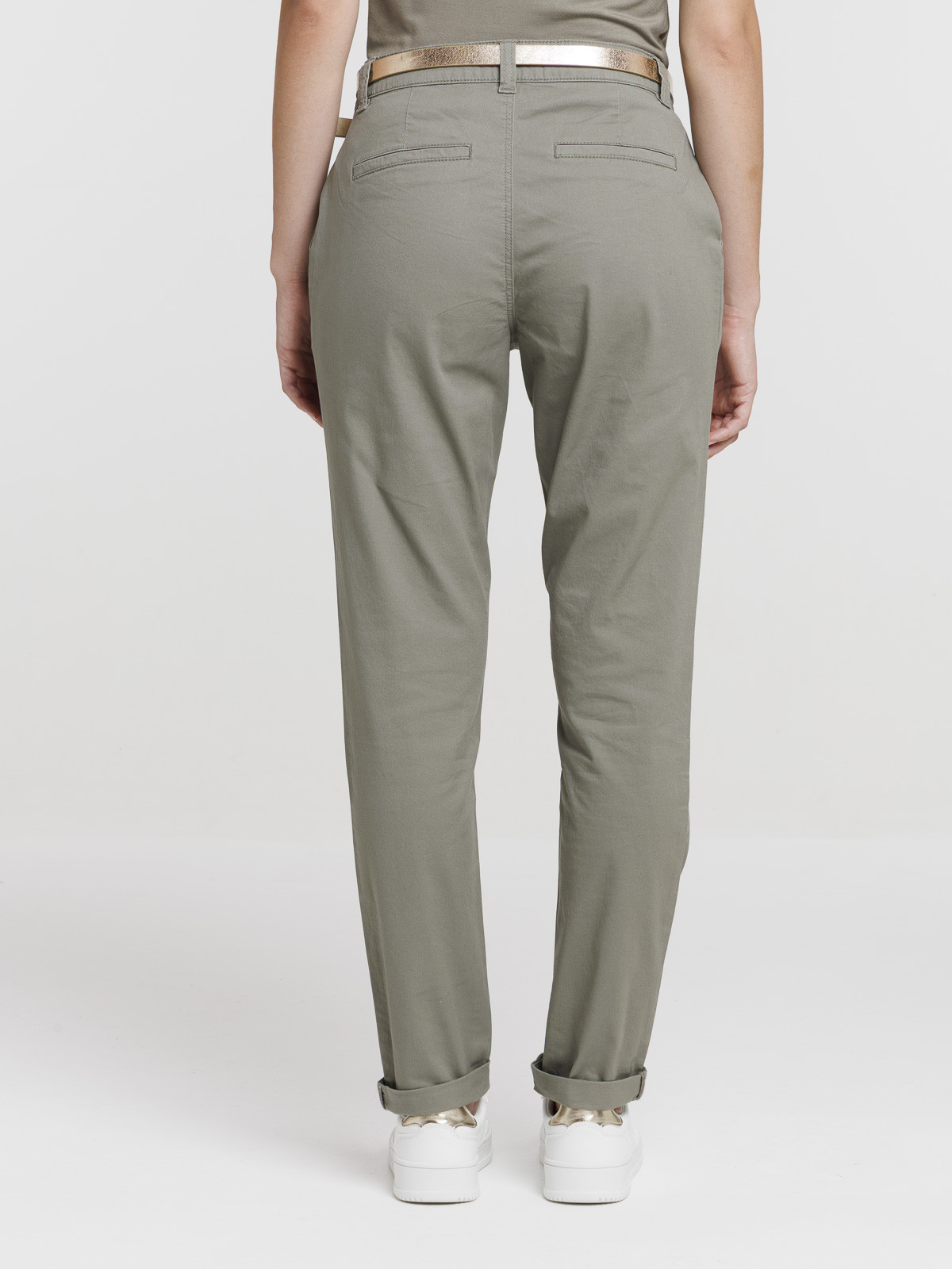 Pantalon chino tilleul femme Pantalon chino tilleul femme