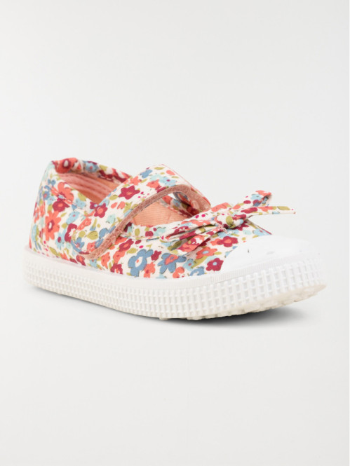 Tennis fleurie toile noeud...