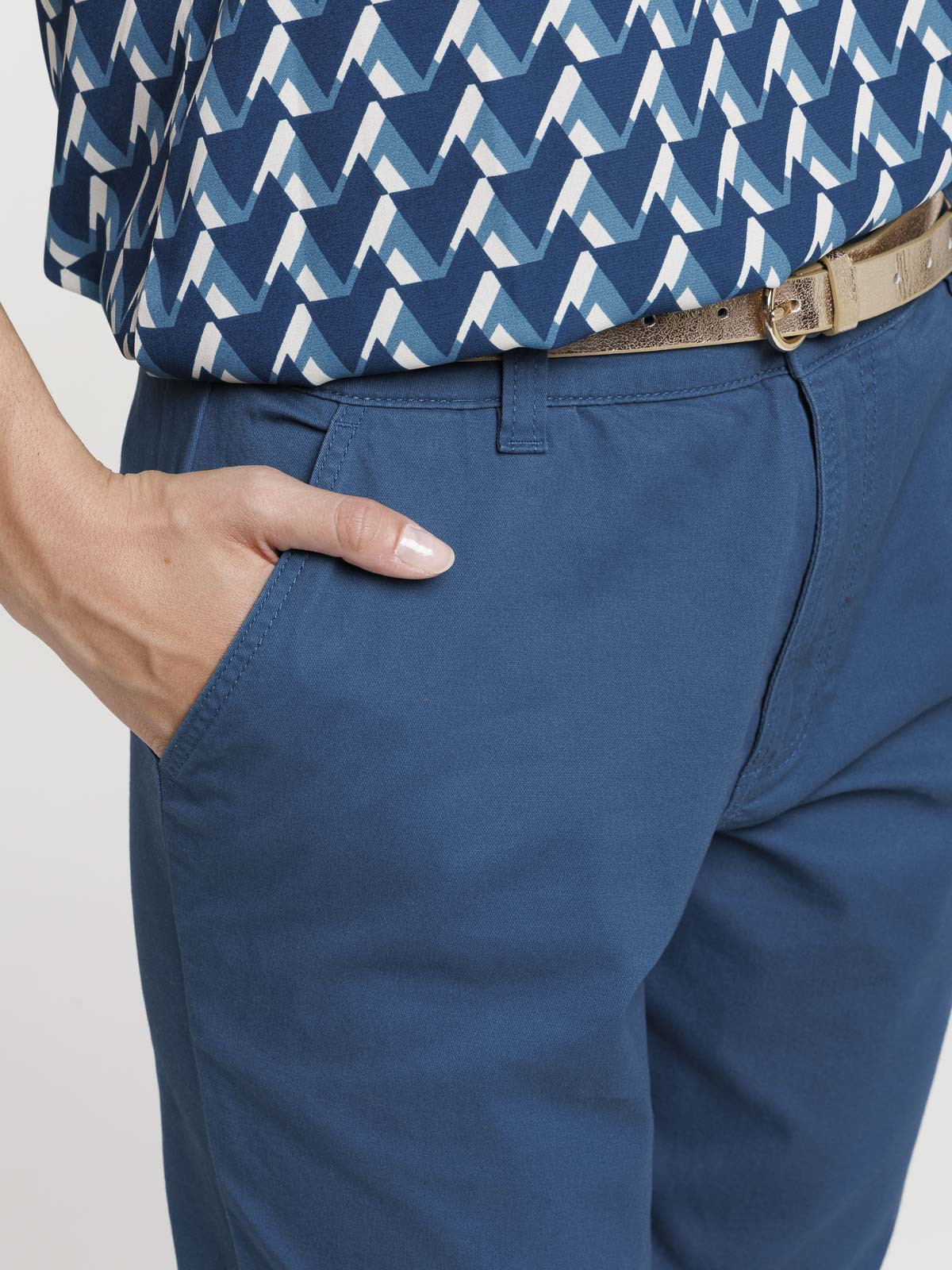 Pantalon chino bleu gipsy femme