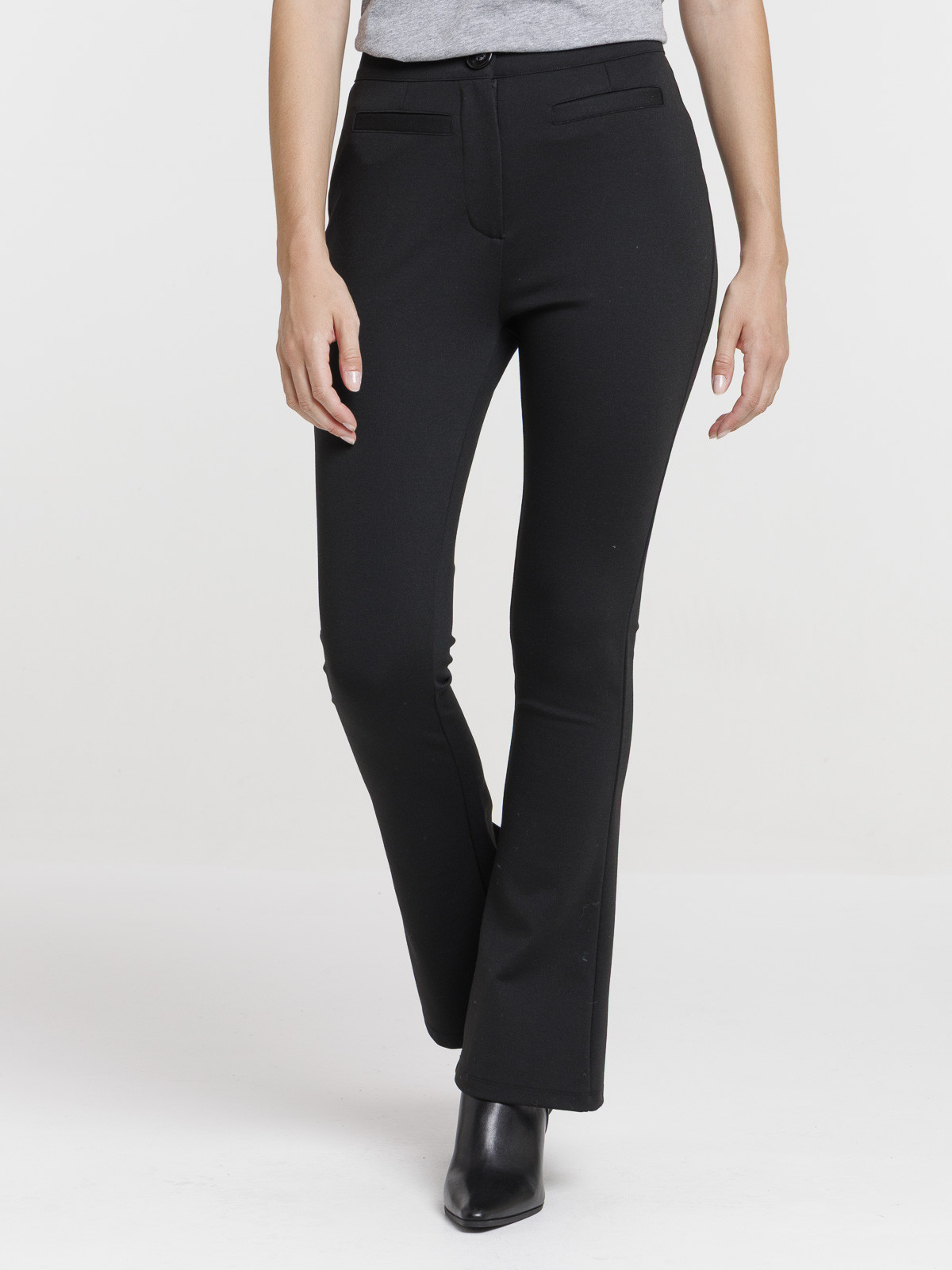 Pantalon flare noir femme