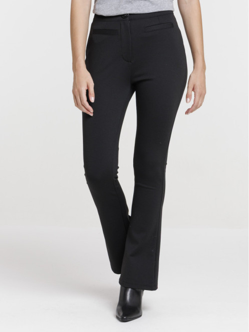 Pantalon flare noir femme