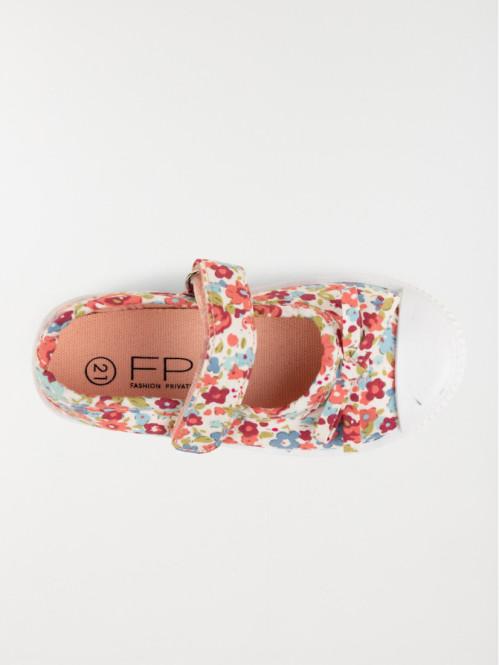 Tennis fleurie toile noeud...