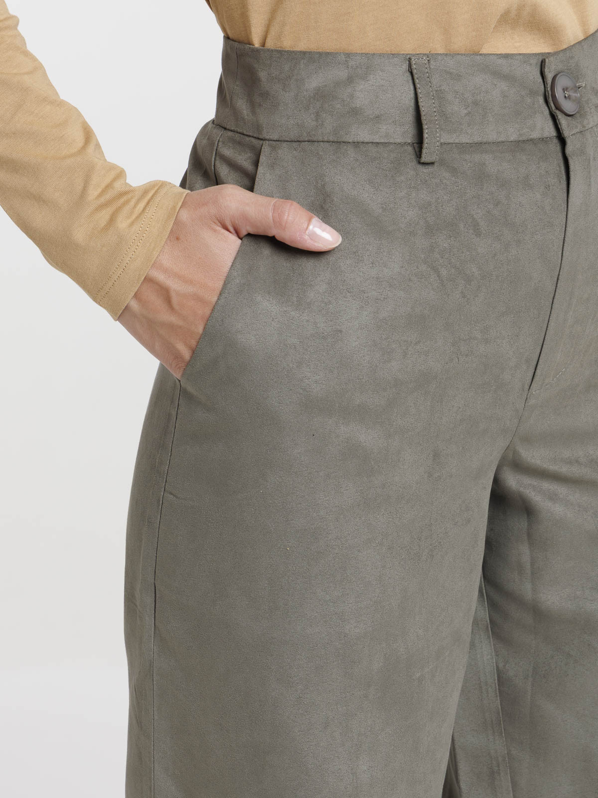 Pantalon suédine femme