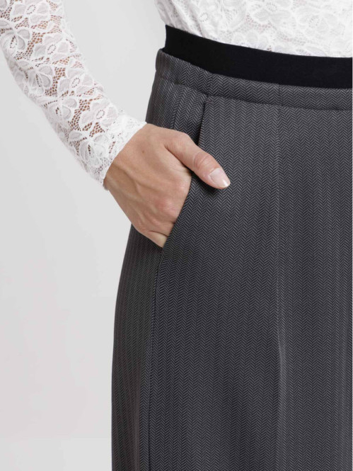 Pantalon jacquard chevron femme Pantalon jacquard chevron femme