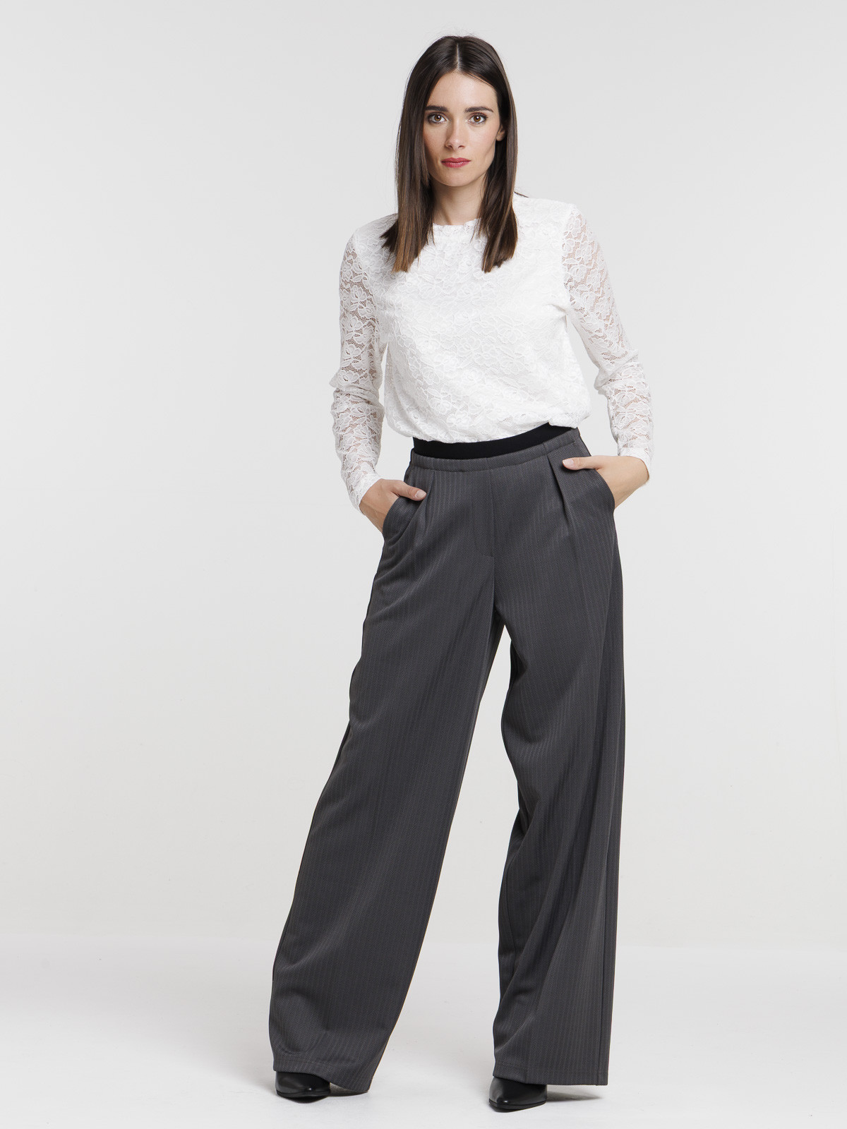 Pantalon jacquard chevron femme Pantalon jacquard chevron femme