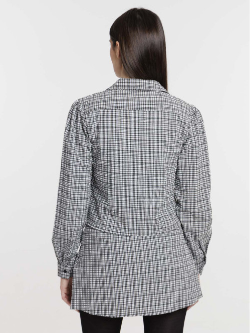 Chemise à carreaux courte...