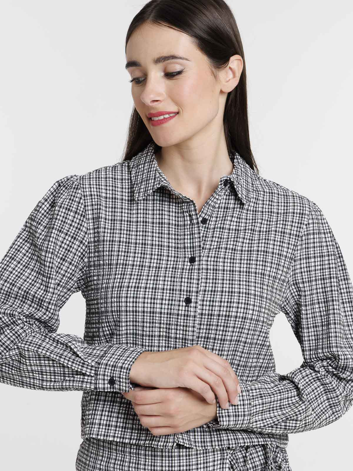 Chemise à carreaux courte femme Chemise à carreaux courte femme