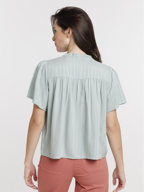 Blouse boutonnée jade femme