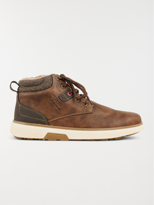 Boots lacets marrons homme (41-46)