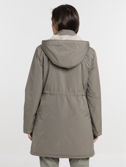 Parka capuche smokey olive...