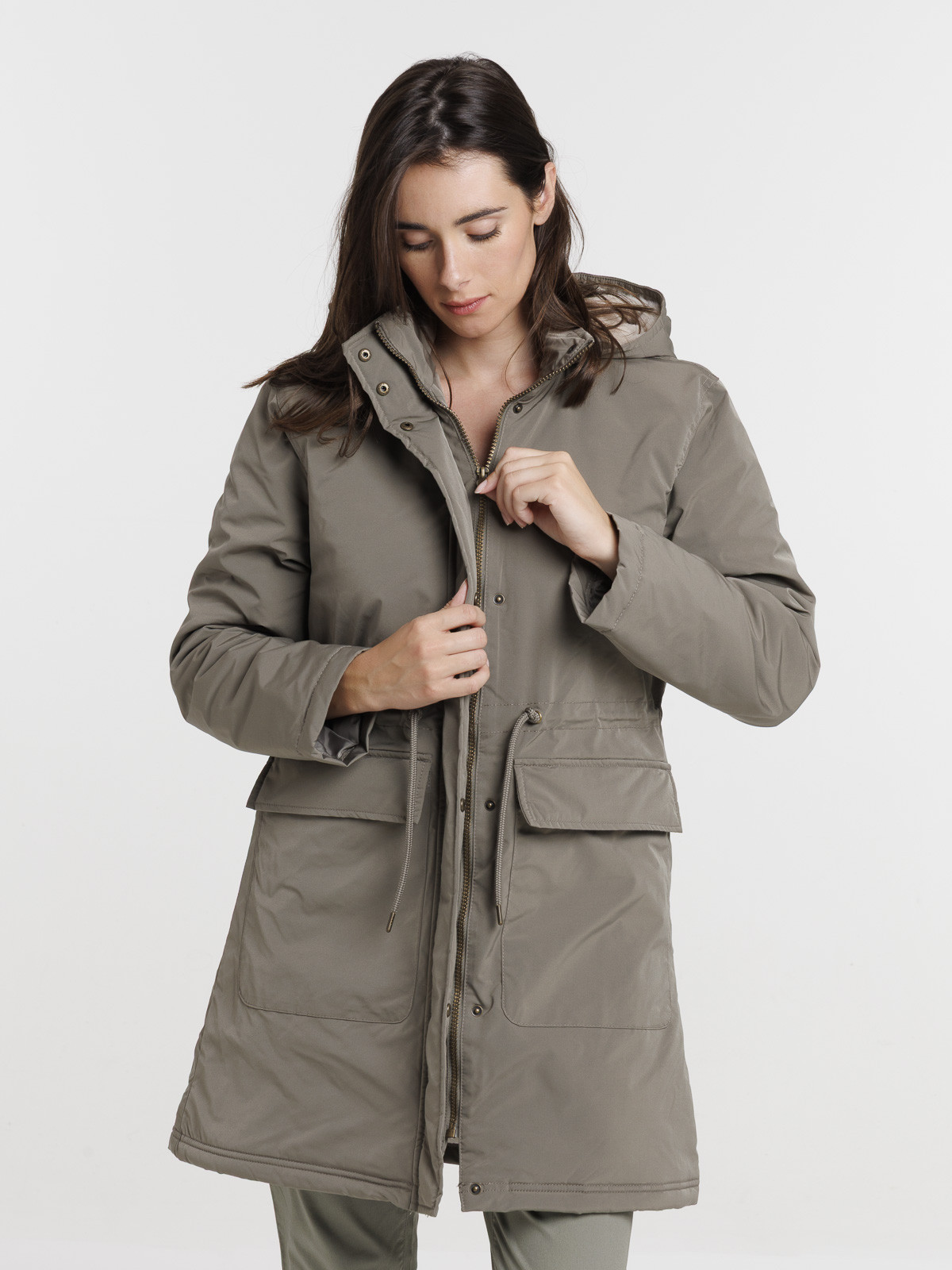 Parka capuche smokey olive femme Parka capuche smokey olive femme