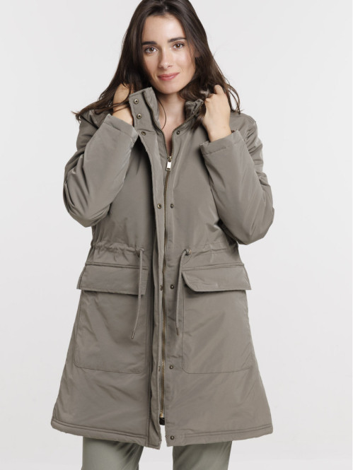 Parka capuche smokey olive...