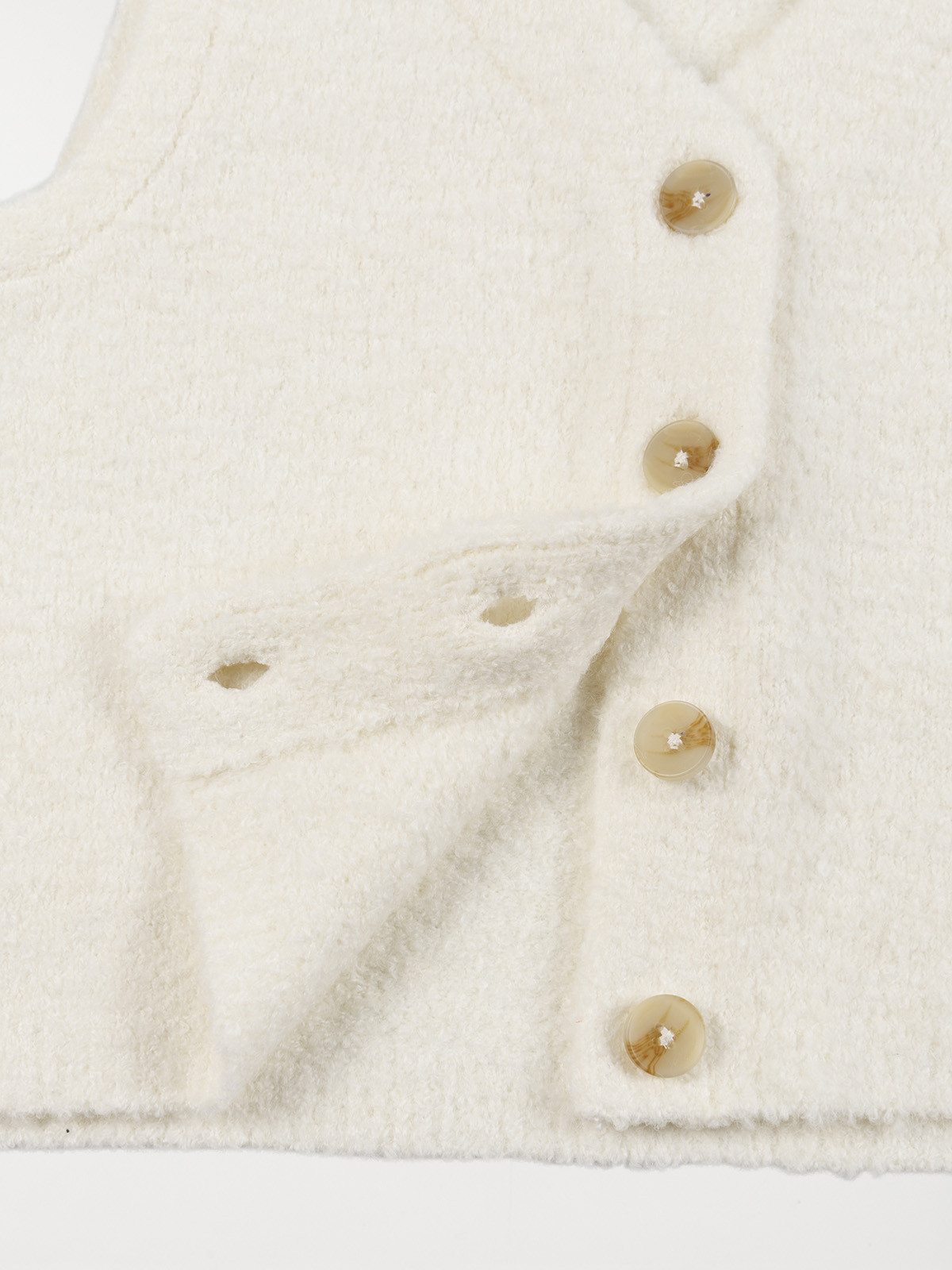 Gilet sans manches col V fille (XXS-M)