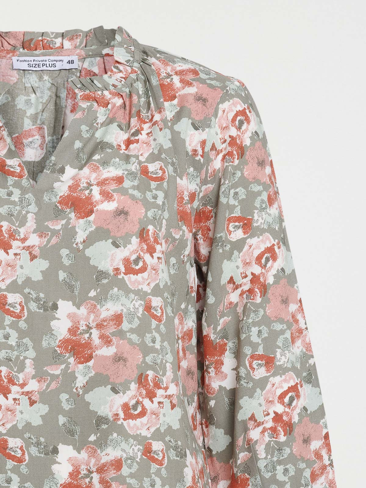 Blouse fleurie grande taille femme