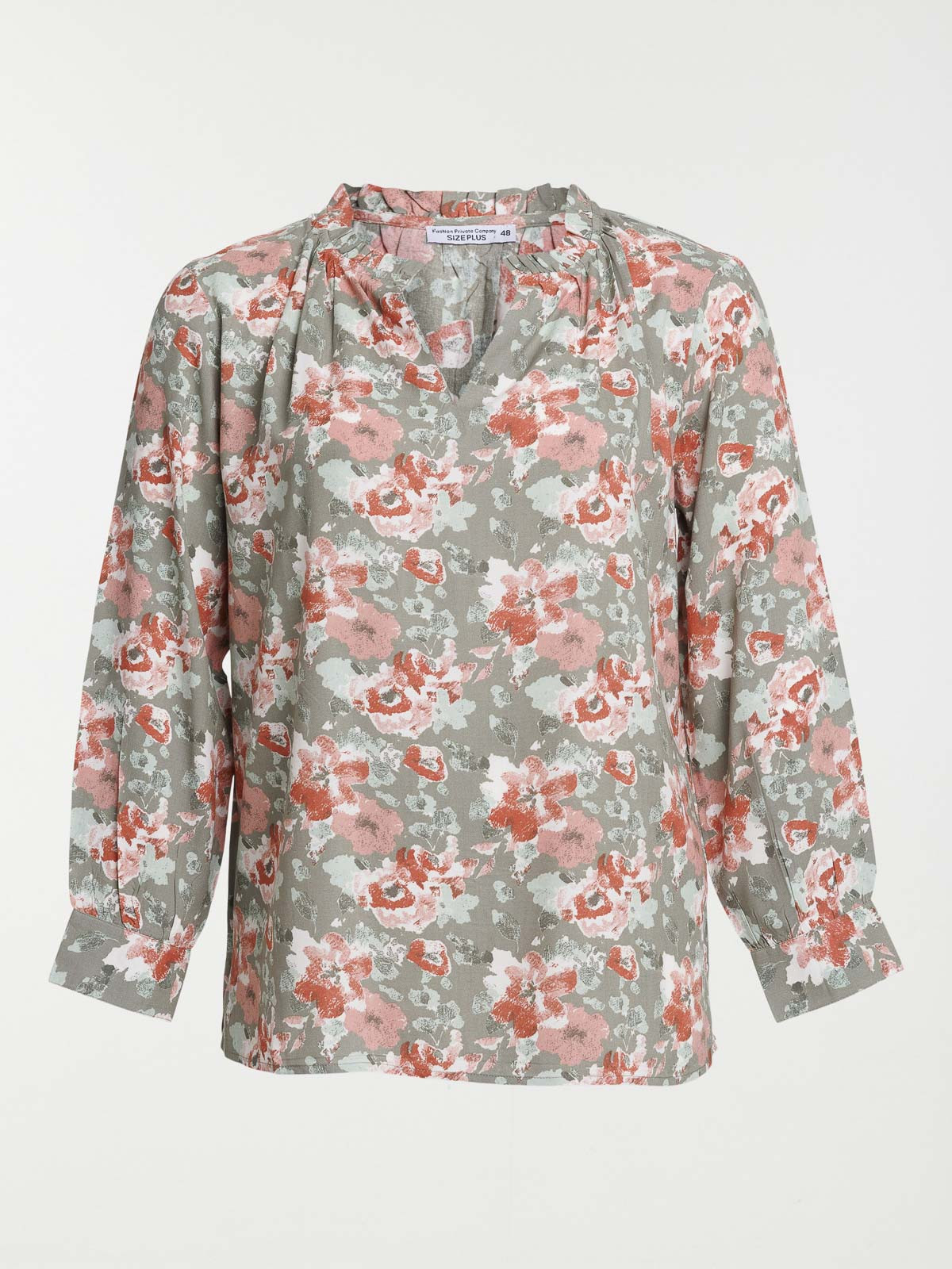 Blouse fleurie grande taille femme