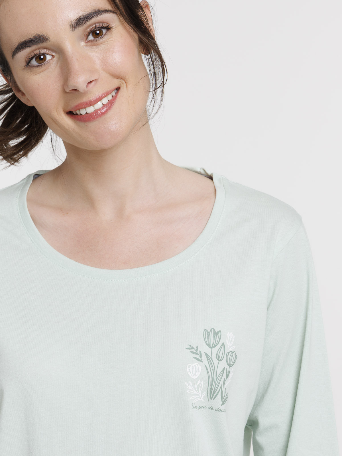 Pyjama motif fleuri femme