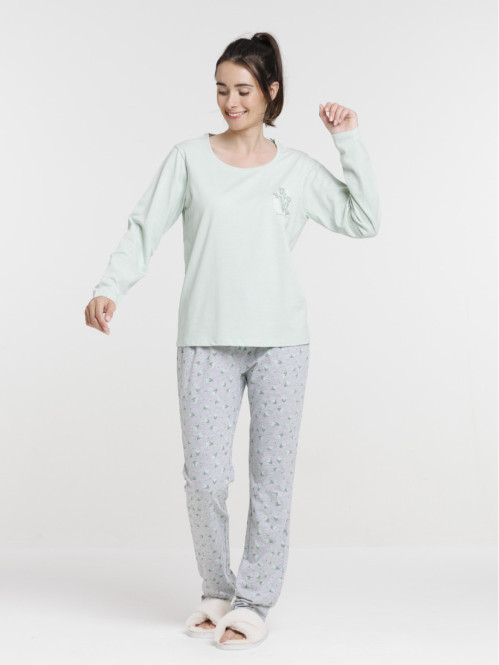 Pyjama motif fleuri femme
