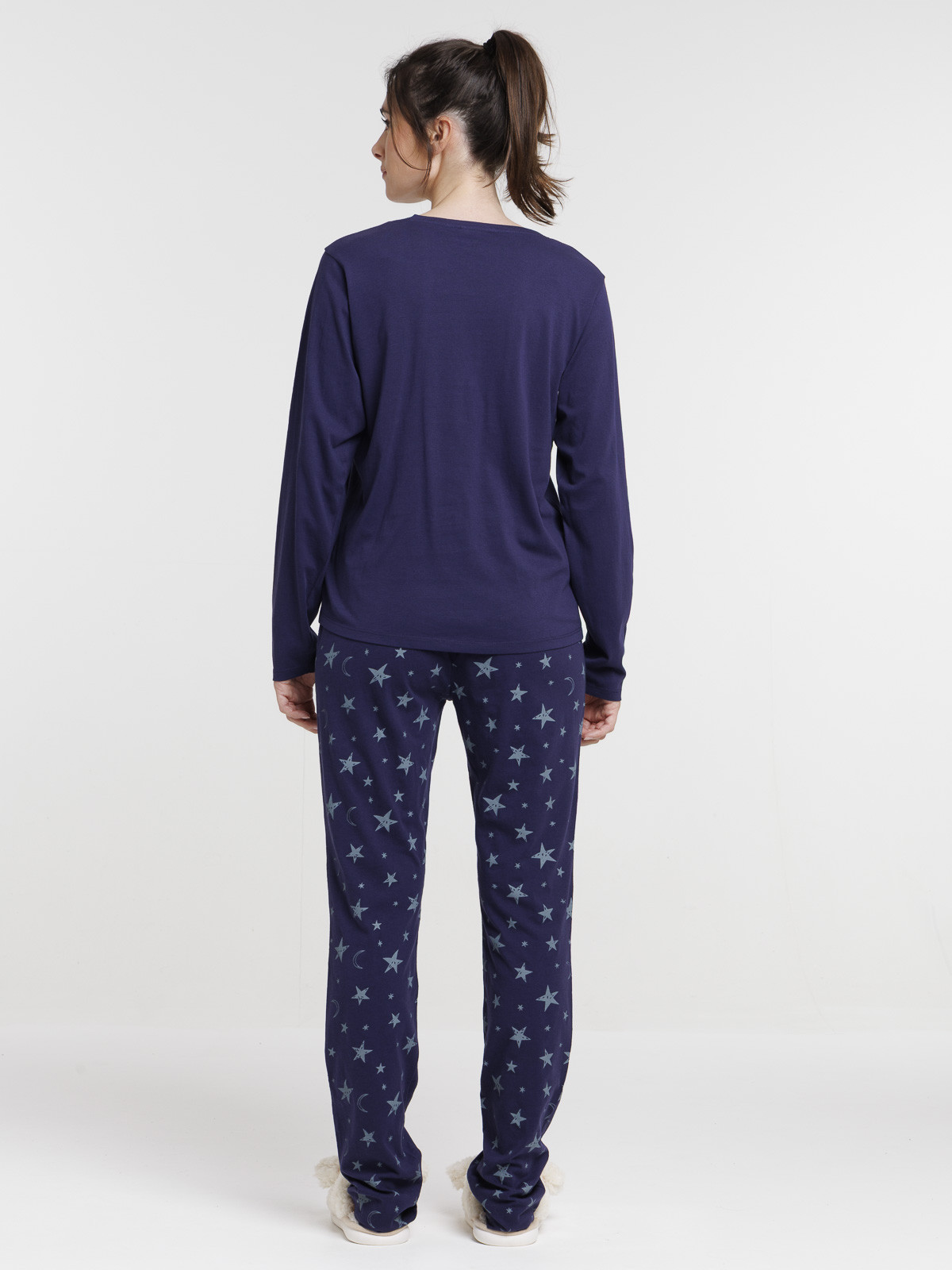 Pyjama motif pantoufles femme