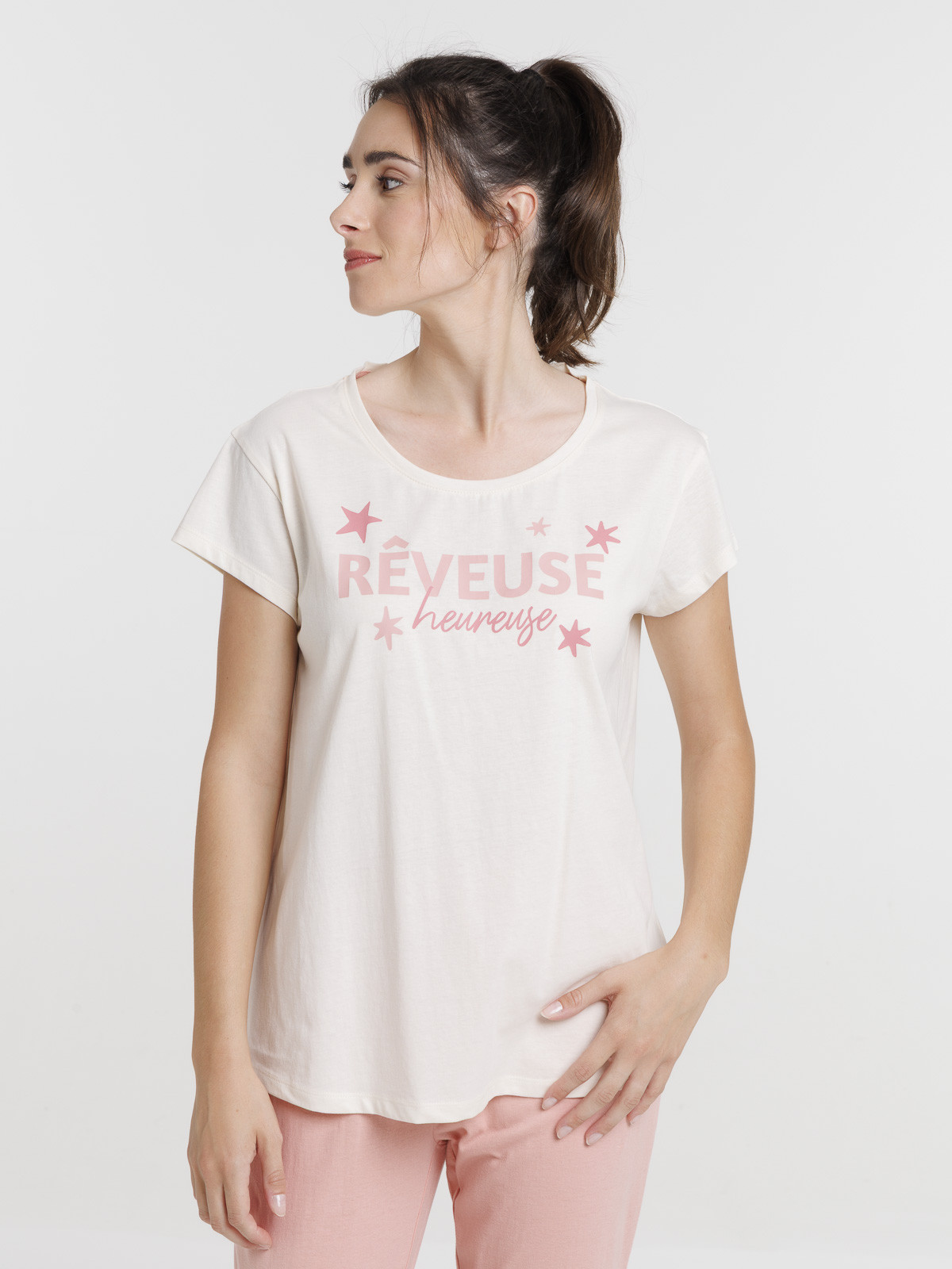 Pyjama rêveuse femme poudre rosé