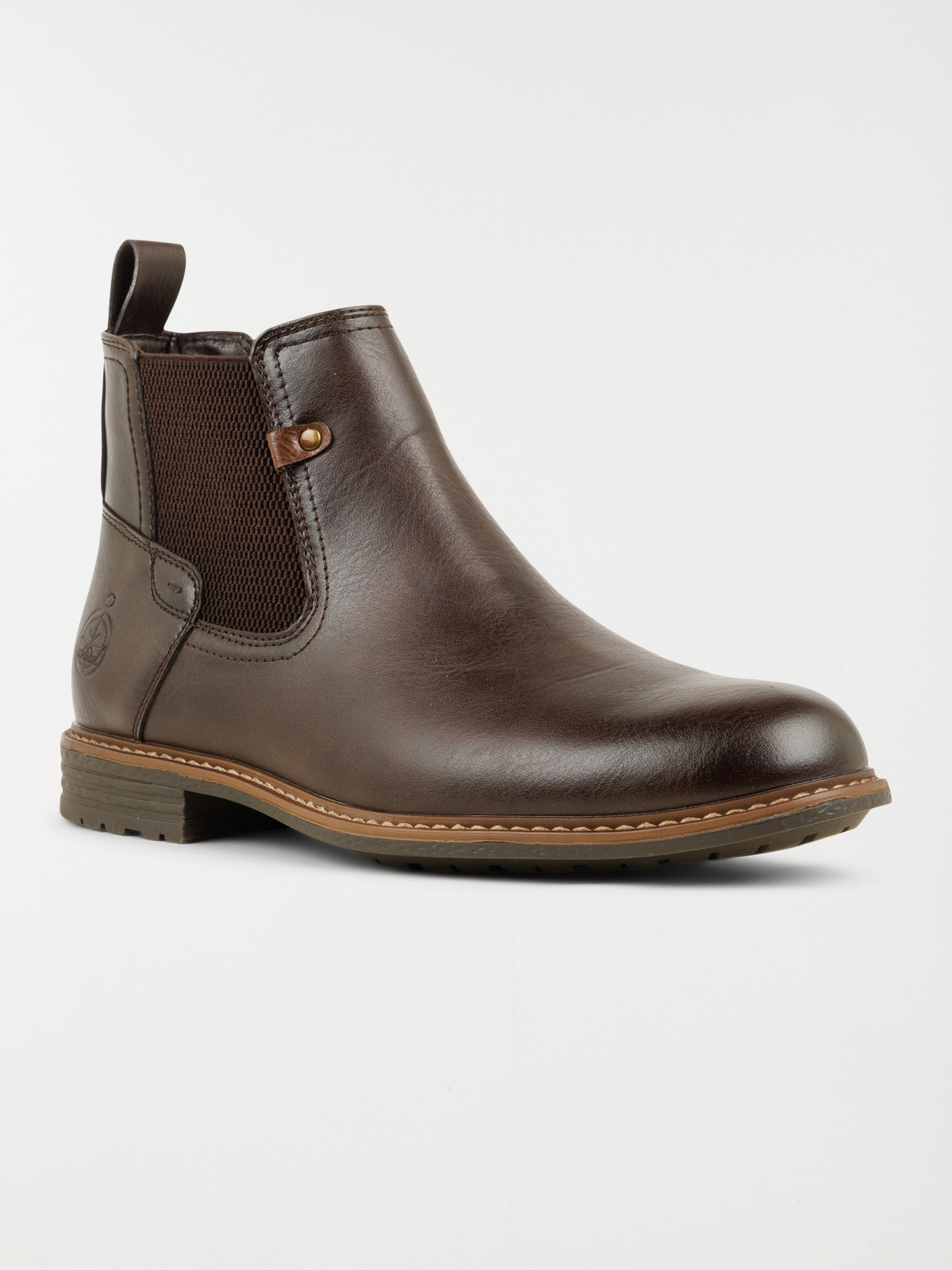 Bottines zippées marrons homme (40-46) Bottines zippées marrons homme (40-46)