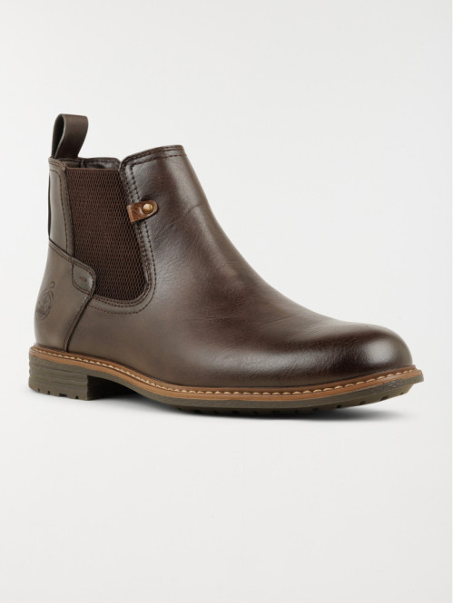 Bottines zippées marrons homme (40-46) Bottines zippées marrons homme (40-46)