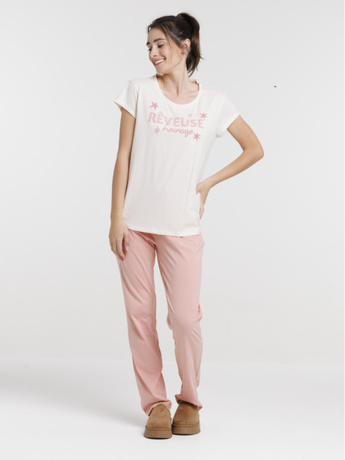 Pyjama rêveuse femme poudre...