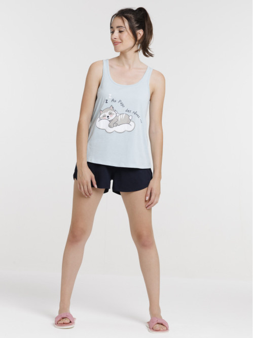 Pyjacourt raton laveur femme