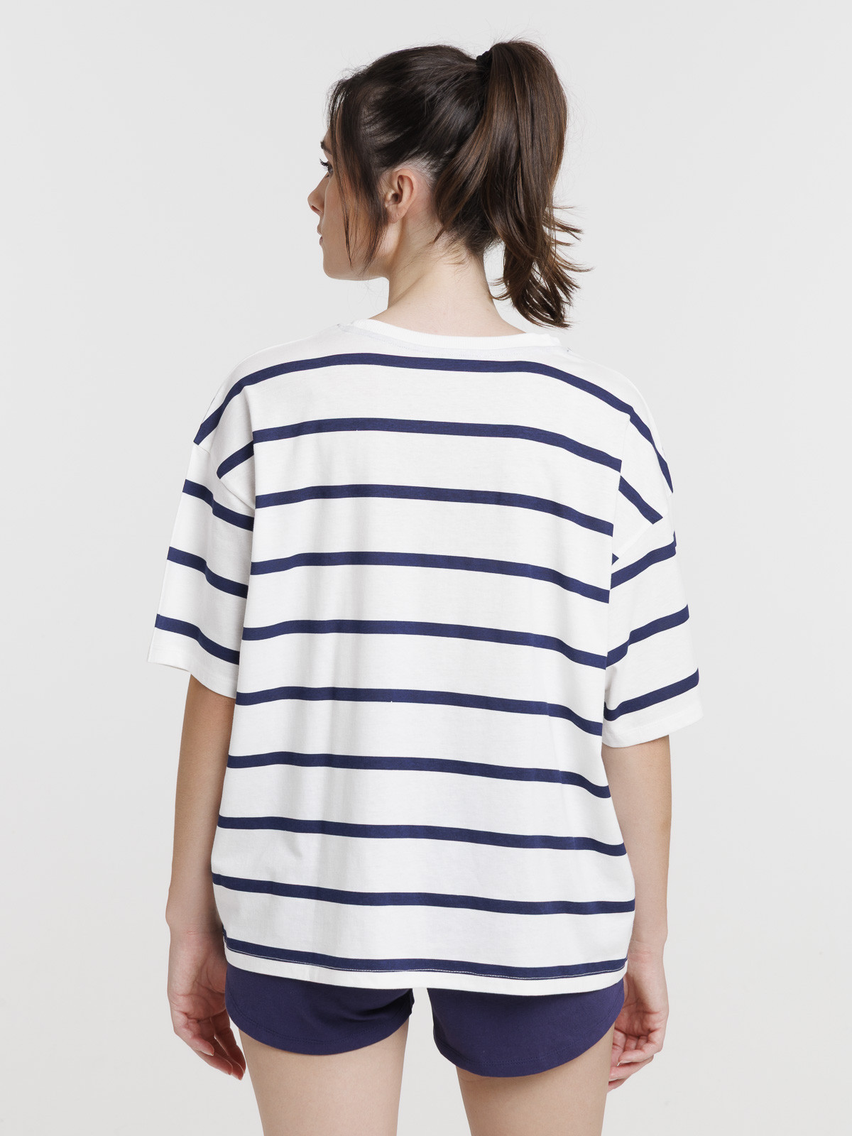 Pyjashort rayé coeur femme Pyjashort rayé coeur femme