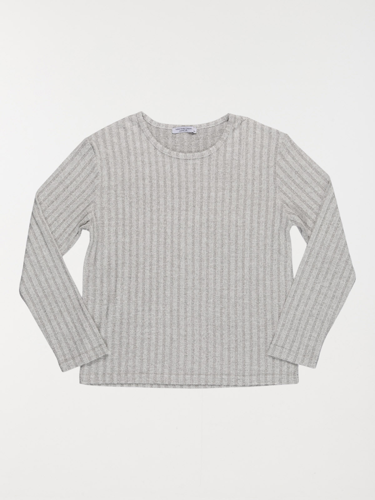 Pyjama côtelé gris chiné fille (XXS-M)