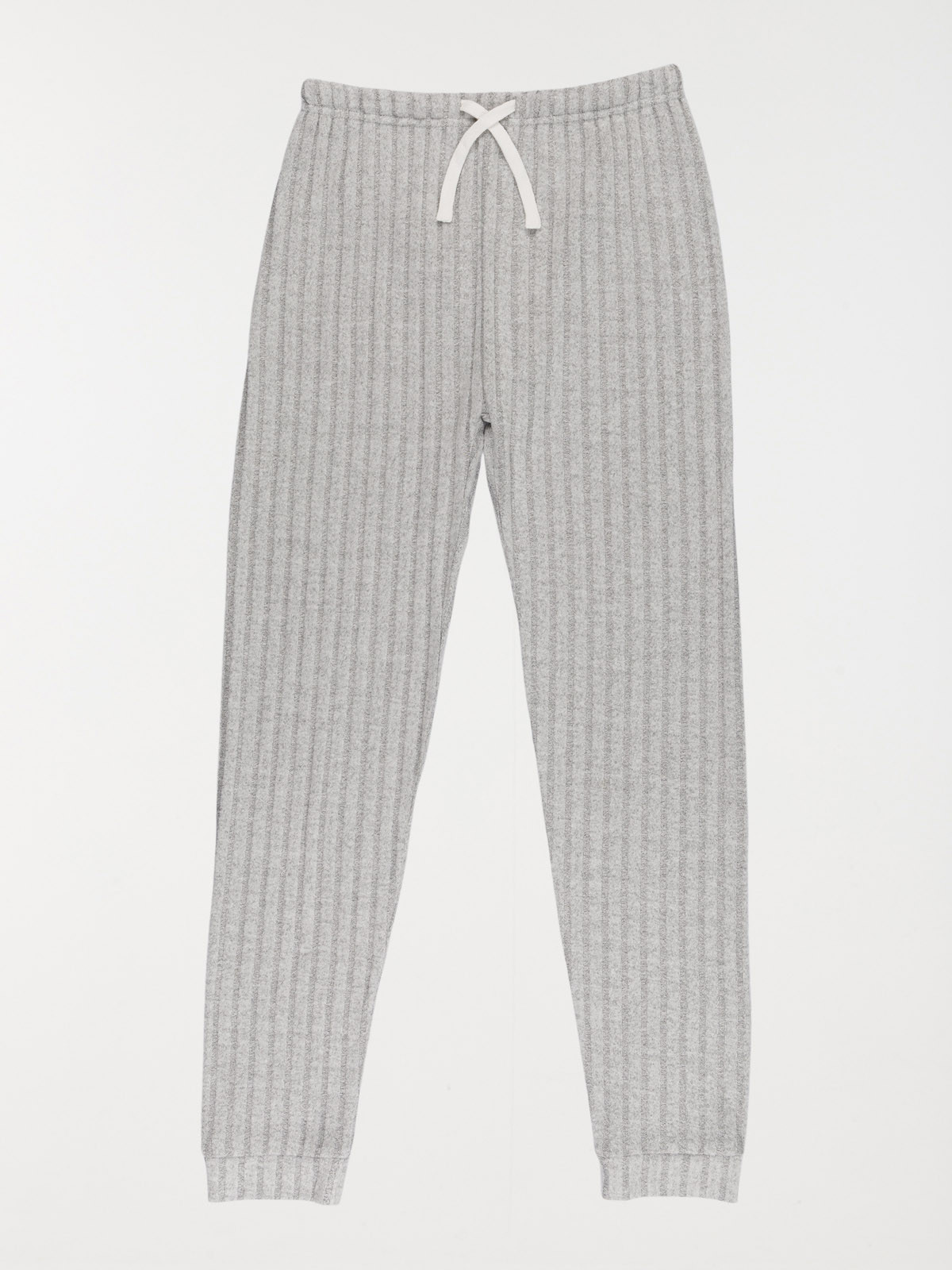 Pyjama côtelé gris chiné fille (XXS-M)