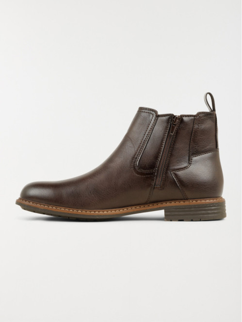 Bottines zippées marrons homme (40-46) Bottines zippées marrons homme (40-46)