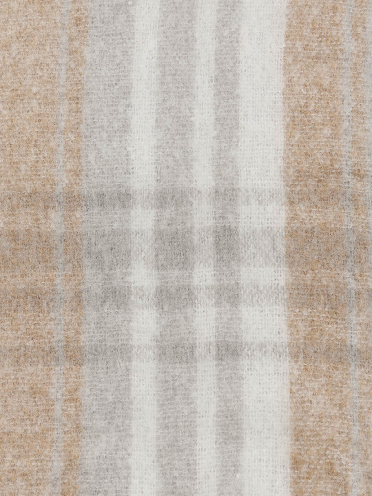 Écharpe à carreaux femme écru