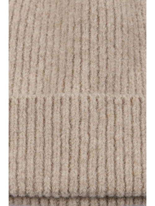 Bonnet en tricot camel...