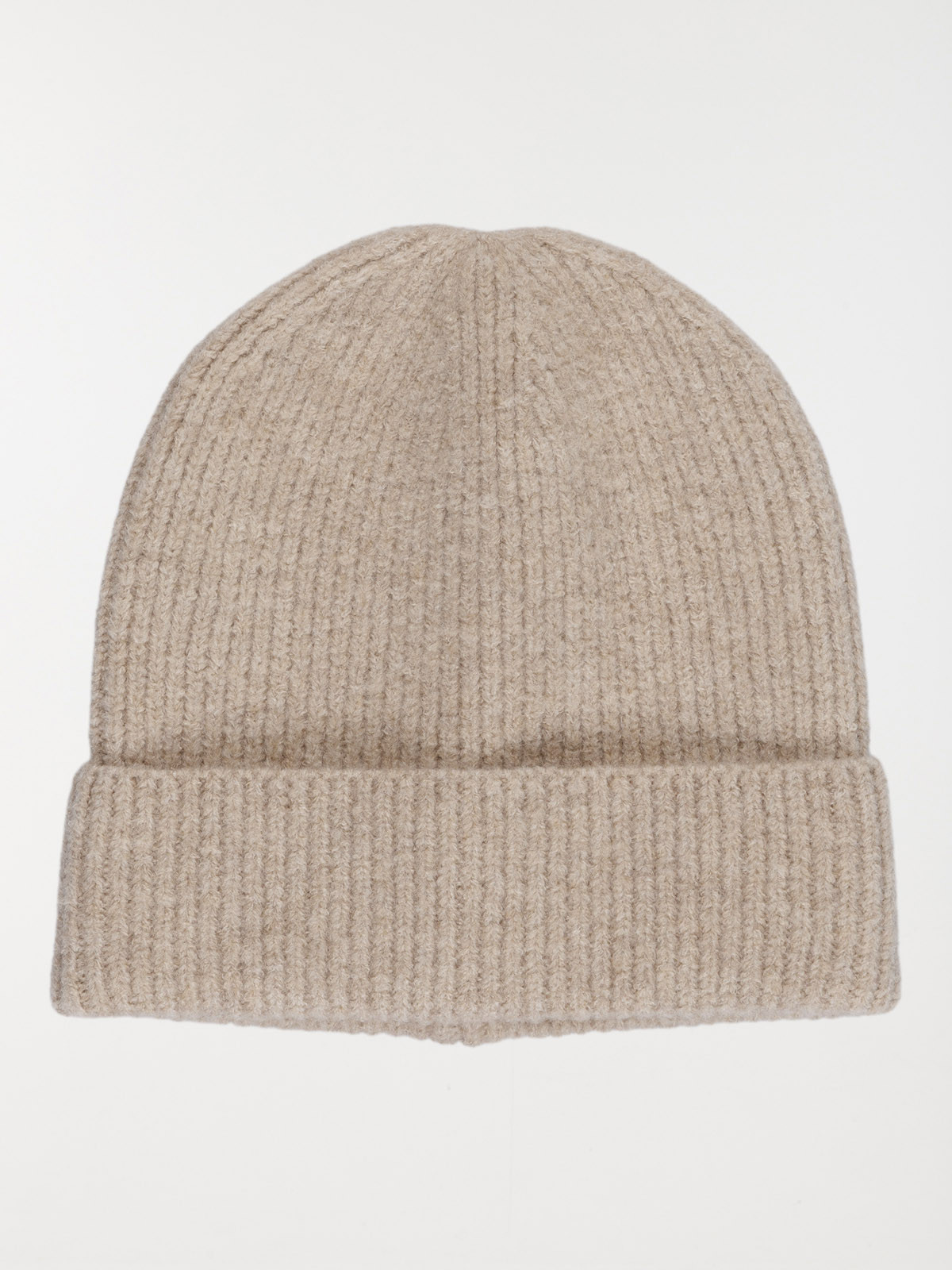 Bonnet en tricot camel chiné femme