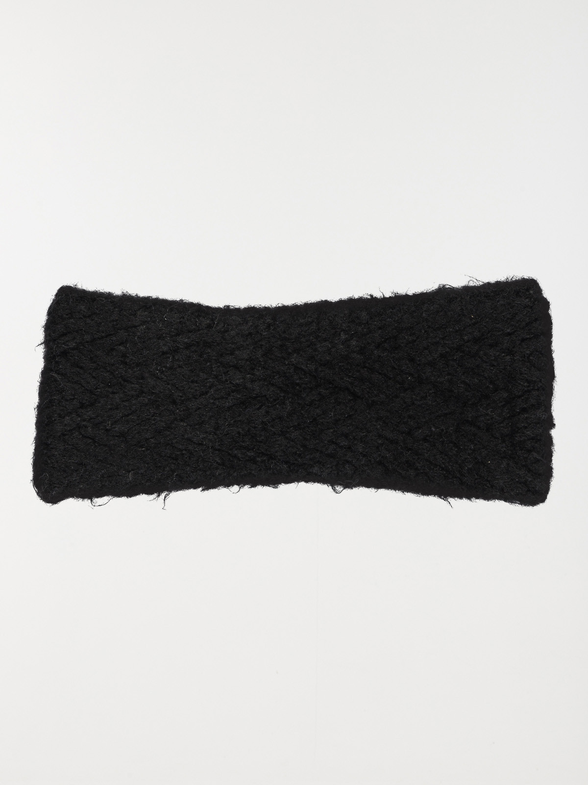 Headband maille tricot noir femme