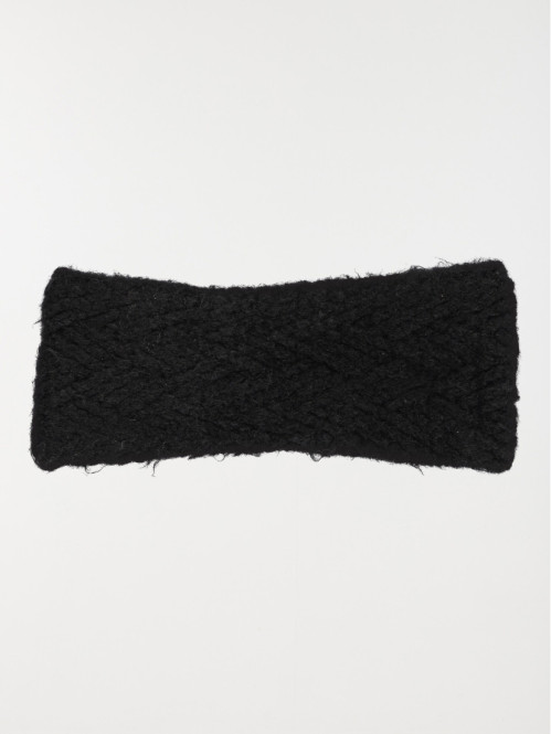 Headband maille tricot noir...